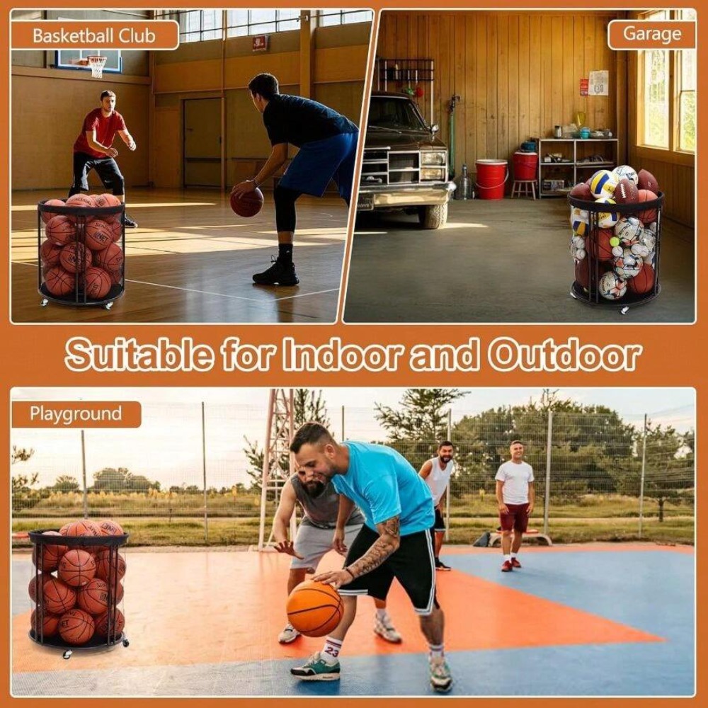 Heavy Duty Ball Storage Bin Ca - Sports Equipment Gym review and price