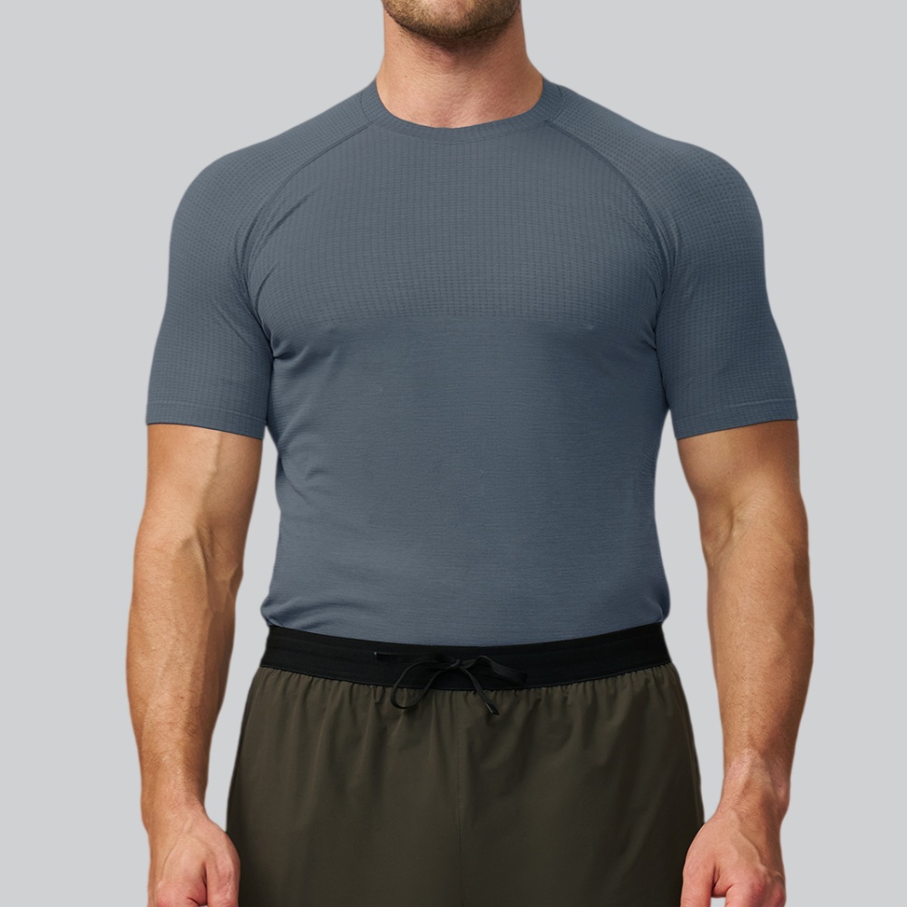 Men's Solid Color Sports T-shi - Sports Equipment Gym review and price