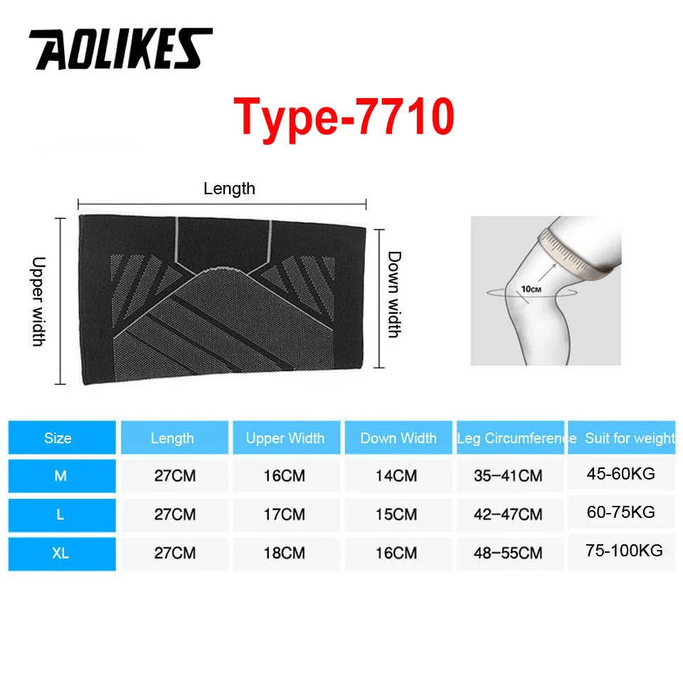 AOLIKES 1PCS Sports Compressio - Sports Equipment Knee Support review and price